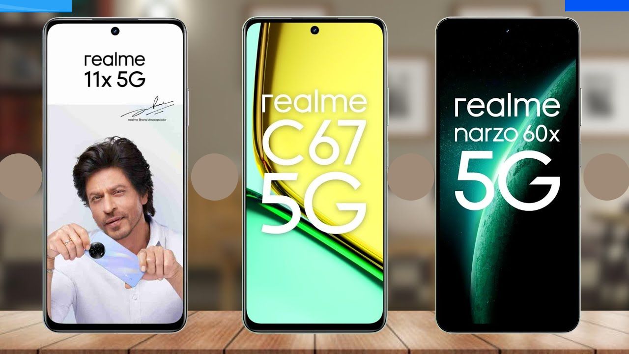 Realme 11, Realme 11x, Realme Narzo 60x, and Realme C67 5G